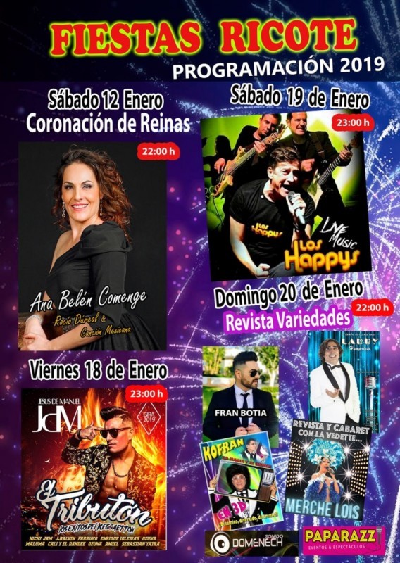 11th to 26th January, annual fiestas in honour of San Sebastián in Ricote