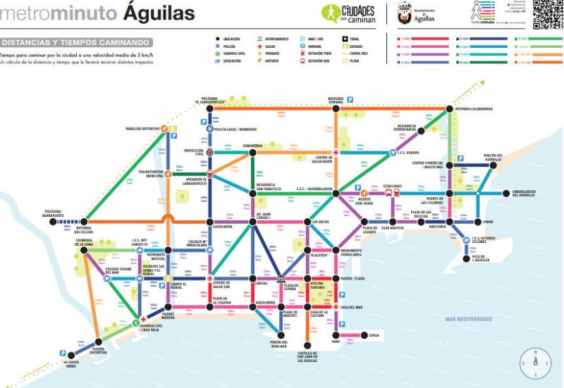 <span style='color:#780948'>ARCHIVED</span> - Metro-style map in 脕guilas encourages people to walk rather than drive