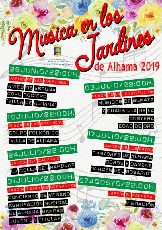 <span style='color:#780948'>ARCHIVED</span> - 15th to 21st July What's on in Alhama de Murcia