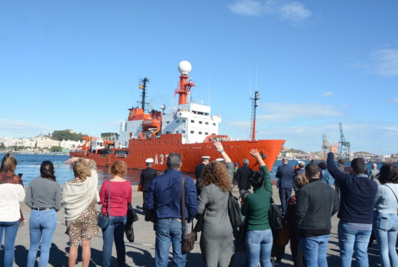 <span style='color:#780948'>ARCHIVED</span> - Hespérides research ship sets sails form Cartagena on a 7-month mission to the Antarctic