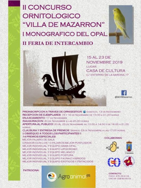 <span style='color:#780948'>ARCHIVED</span> - 20th to 23rd November Villa de Mazarrón ornithological fair