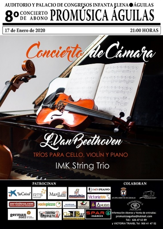 <span style='color:#780948'>ARCHIVED</span> - 17th January Classical chamber music at the Infanta Elena Auditorium in Águilas