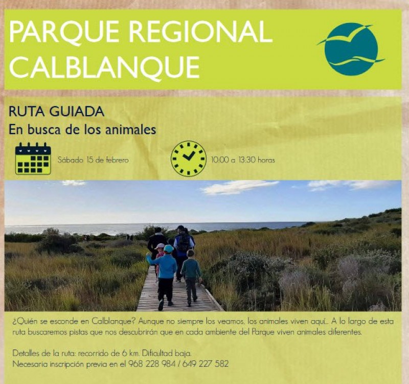<span style='color:#780948'>ARCHIVED</span> - Saturday 15th February Free guided walk in the Calblanque regional park
