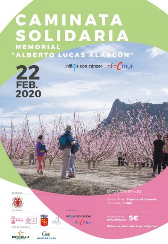 <span style='color:#780948'>ARCHIVED</span> - Saturday 22nd February solidarity walk in Cieza for children with cancer