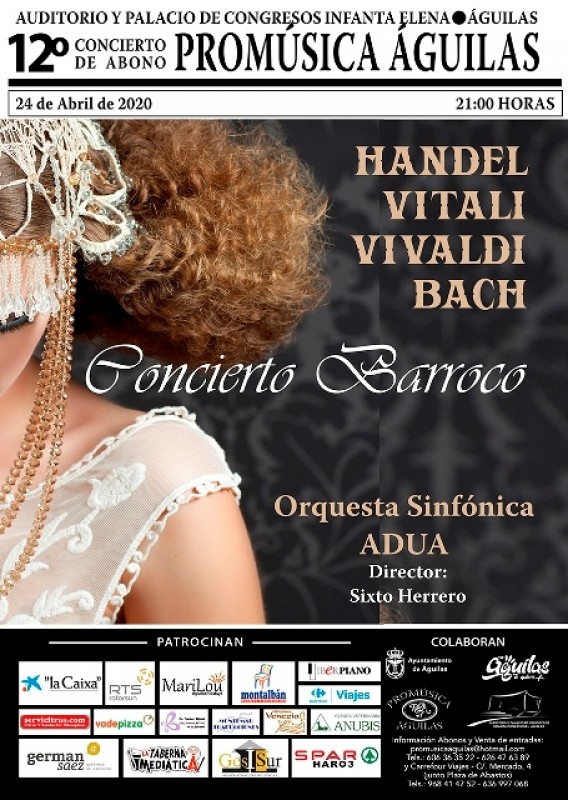 <span style='color:#780948'>ARCHIVED</span> - Friday 24th April Classical Baroque at the Águilas Auditorium