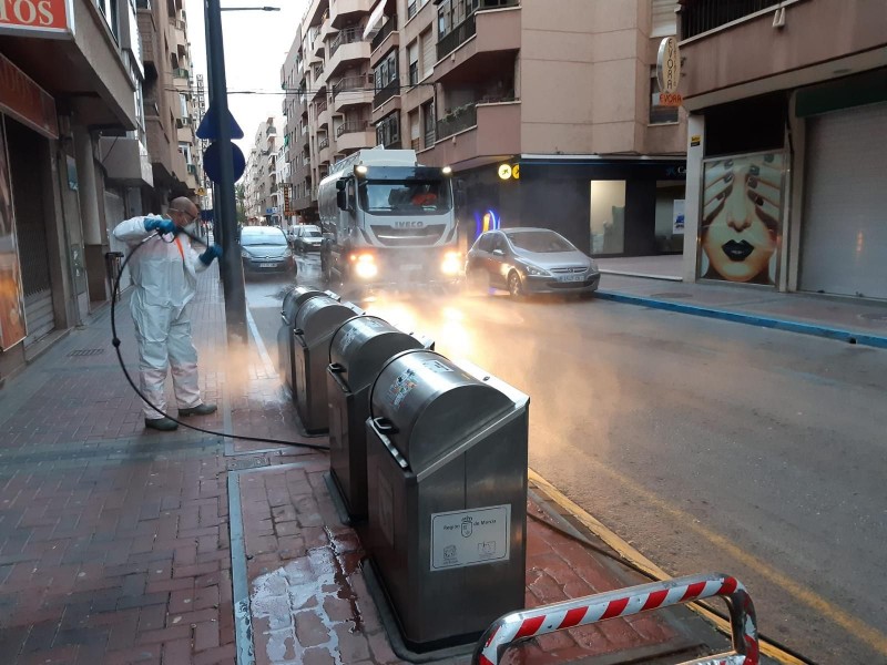 <span style='color:#780948'>ARCHIVED</span> - Águilas intensifies disinfection in the streets to minimise coronavirus spread