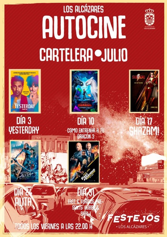 <span style='color:#780948'>ARCHIVED</span> - Every Friday in July and August Los Alcázares Autocine