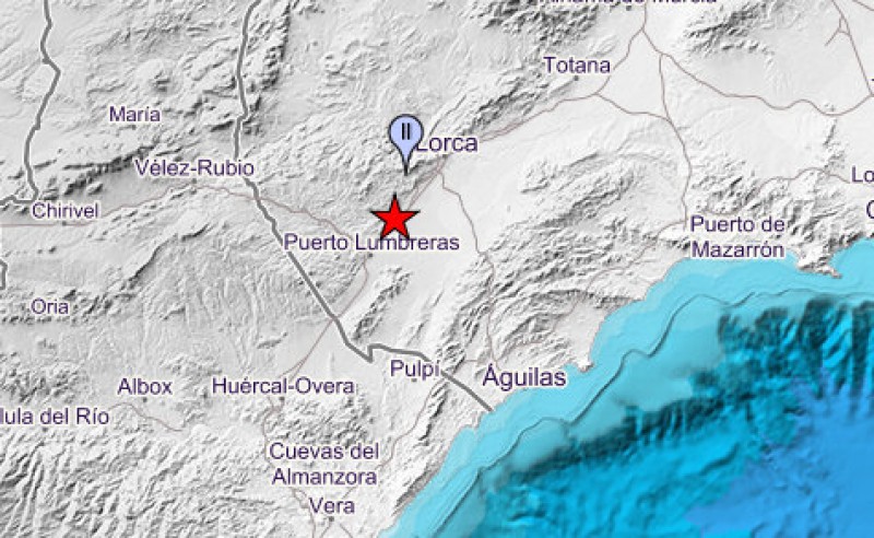 <span style='color:#780948'>ARCHIVED</span> - Minor earthquake between Lorca and Puerto Lumbreras