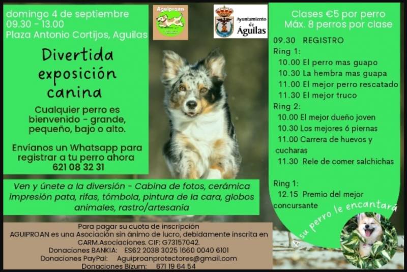 <span style='color:#780948'>ARCHIVED</span> - September 4: Take part in a dog show in Aguilas