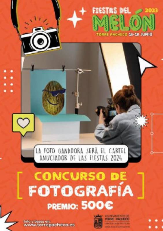 Until June 11 Entries welcomed for the annual melon photography competition in Torre Pacheco