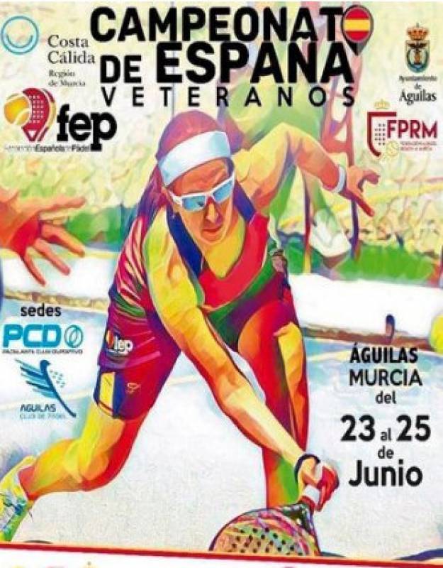June 23 to 25 Spanish national veterans paddle tennis tournament in Aguilas