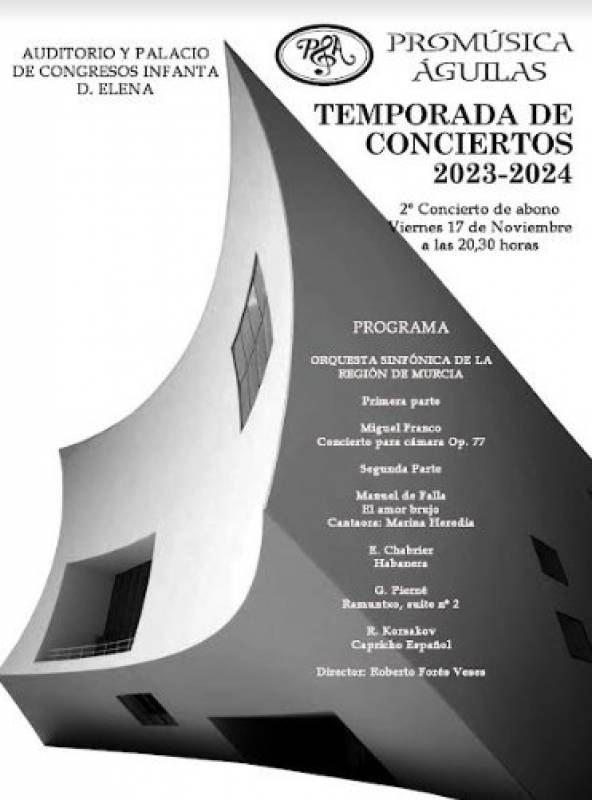 November 17 Spanish-themed classical music at the Aguilas auditorium