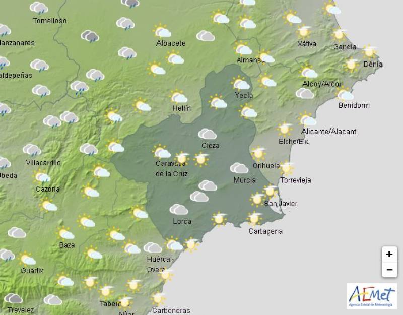 Wet and windy Easter: Murcia weather forecast March 25-28