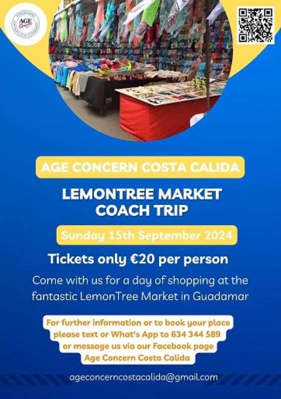 September 15 Age Concern Shopping day at Lemontree Market Guardamar del Segura