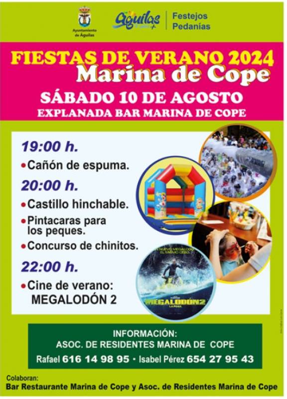 August 10 Annual fiestas of Marina de Cope in Aguilas