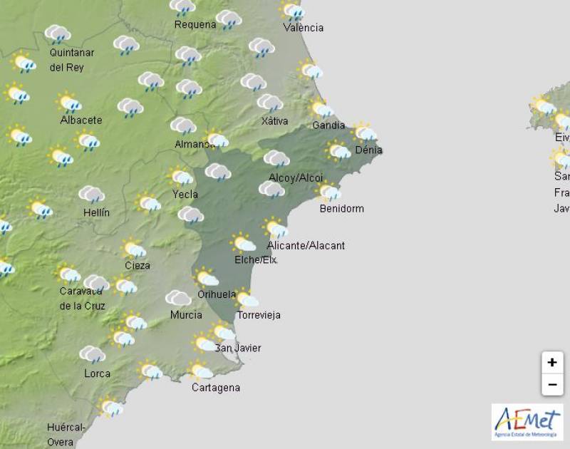 Sunny and warm before more rain: Alicante weather forecast Sept 16-19