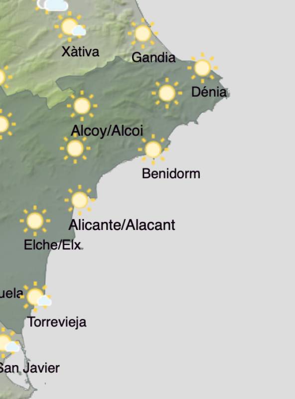 Alicante weather forecast December 9-12: A mixed bag in the province this week