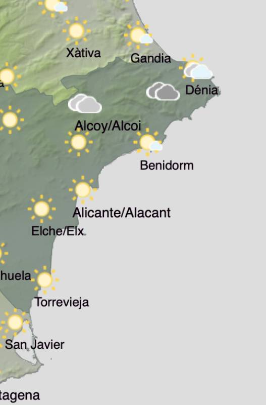 Alicante weather forecast December 9-12: A mixed bag in the province this week