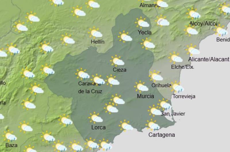 Rain, storms and chilly weather: Murcia forecast December 10-15