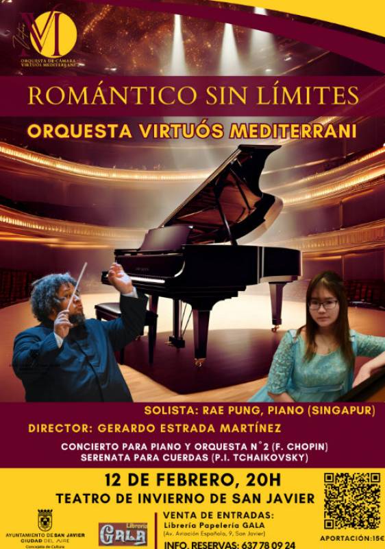 February 12 Virtuos Mediterrani with an evening of romantic classical music in San Javier