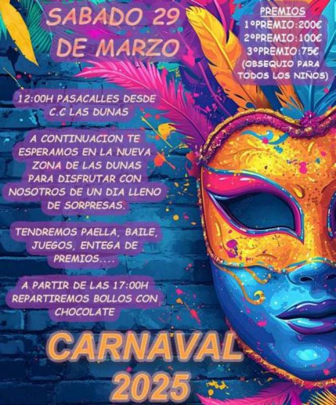 March 29 Cabo de Palos Carnival 2025