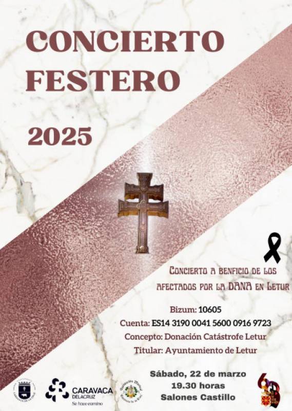 March 22 Charity concert in Caravaca to raise funds for the DANA-affected town of Letur