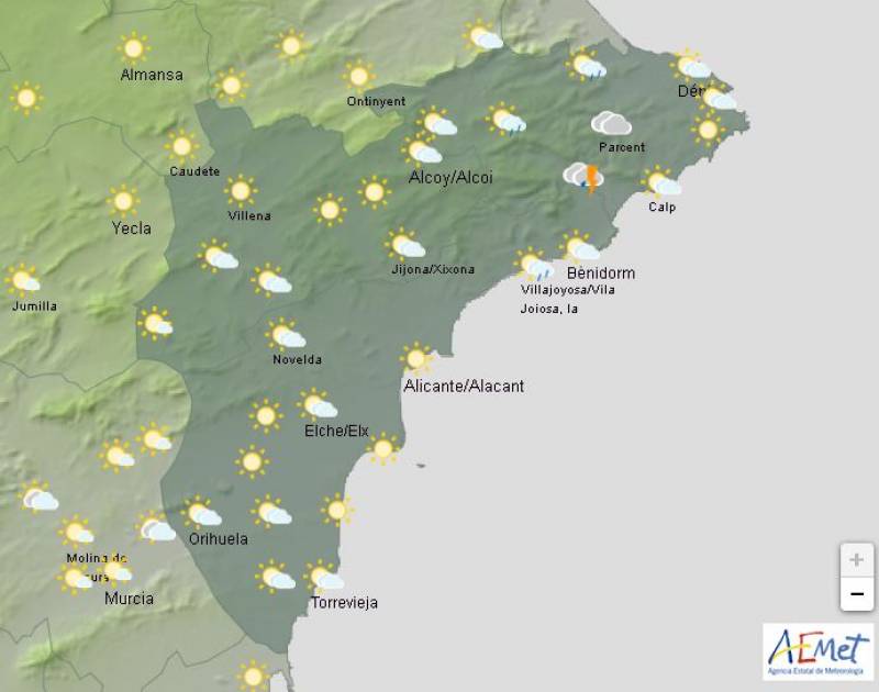 Bright and sunny this weekend: Alicante weather forecast March 27-30