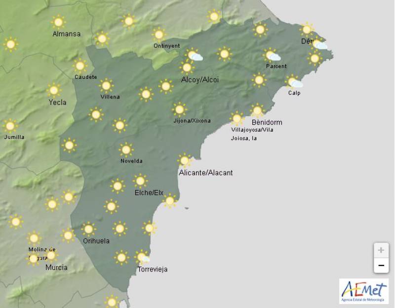 Bright and sunny this weekend: Alicante weather forecast March 27-30