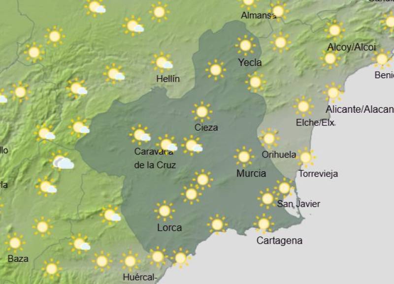 Murcia weekend weather forecast May 22-25
