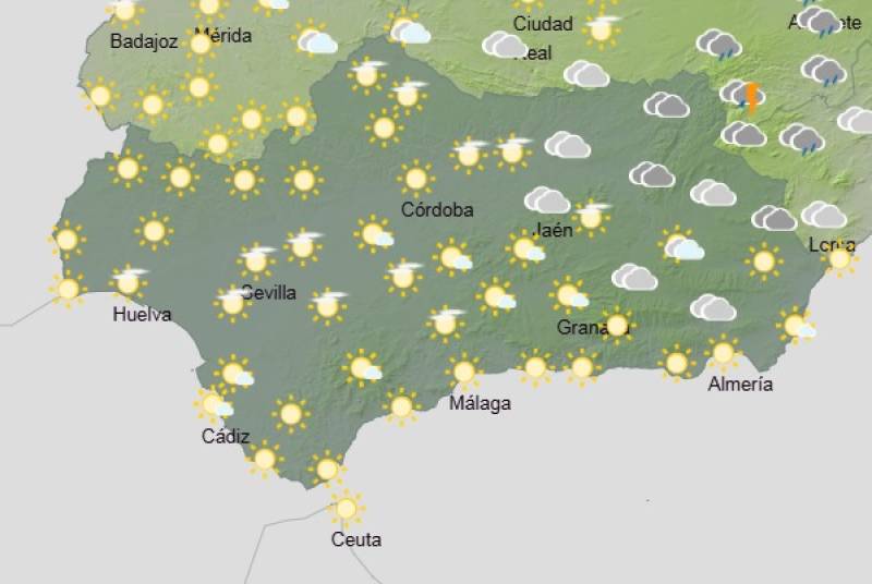 Andalucía weekend weather forecast May 22 to 25: Sunshine for most, but watch out for some Friday storms