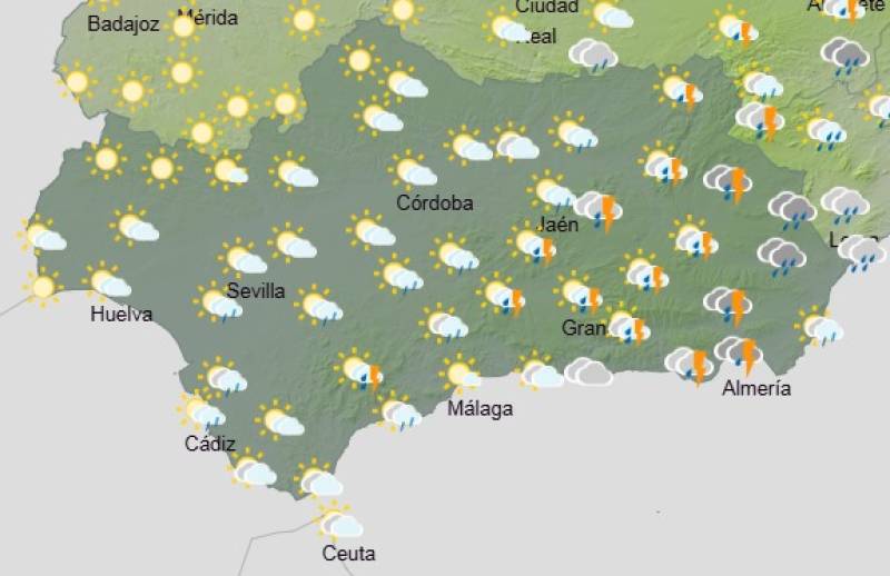 Andalucía weekend weather forecast May 22 to 25: Sunshine for most, but watch out for some Friday storms