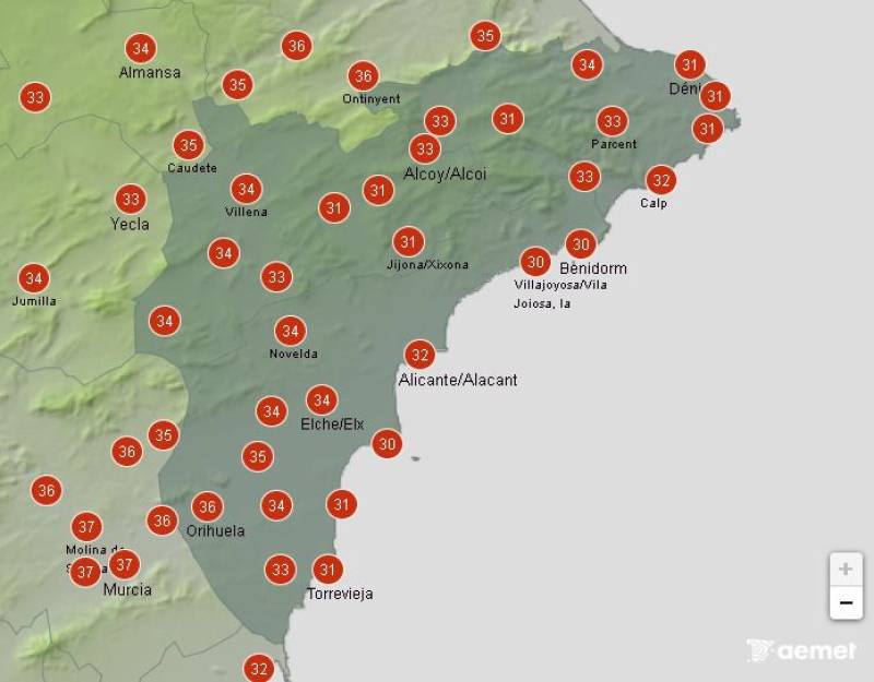 Heat warnings return: Alicante weather forecast July 3-6
