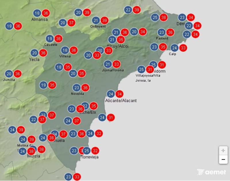 Heat warnings return: Alicante weather forecast July 3-6