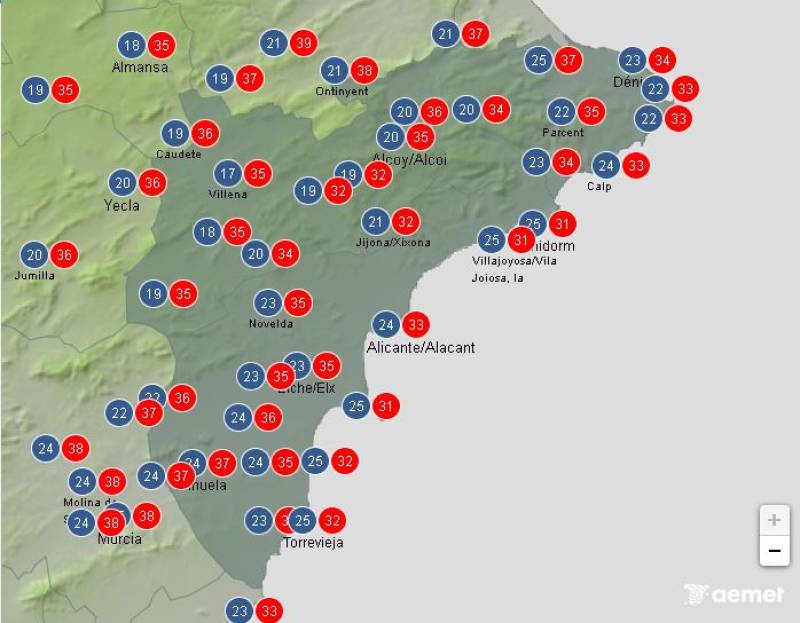 Heat warnings return: Alicante weather forecast July 3-6