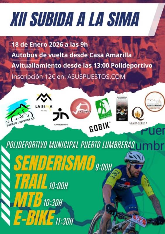 January 18 Race up to the top of Cabezo de la Jara in Puerto Lumbreras