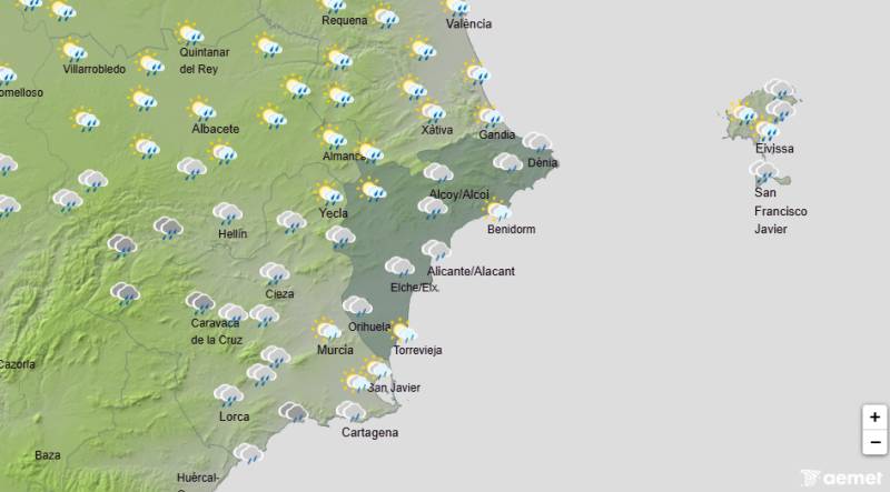 Another unsettled week with strong winds at times: Alicante weather forecast January 26-29