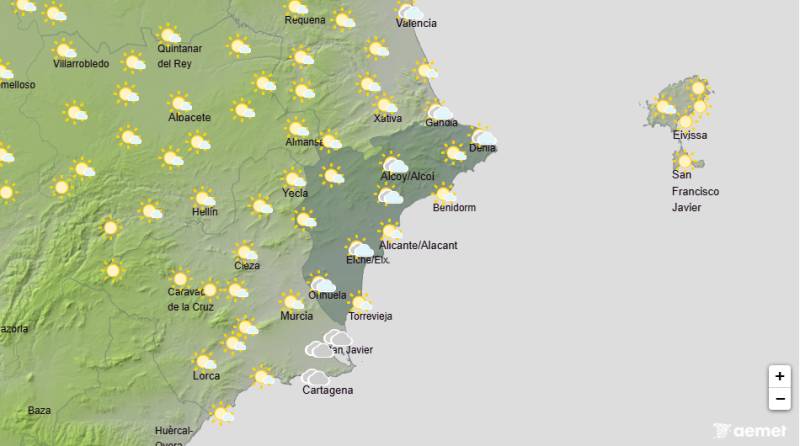 Clear skies and strong winds at times this week: Alicante weather March 30-April 2