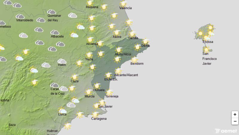 Sunshine and rising temperatures this week: Alicante weather April 6-9