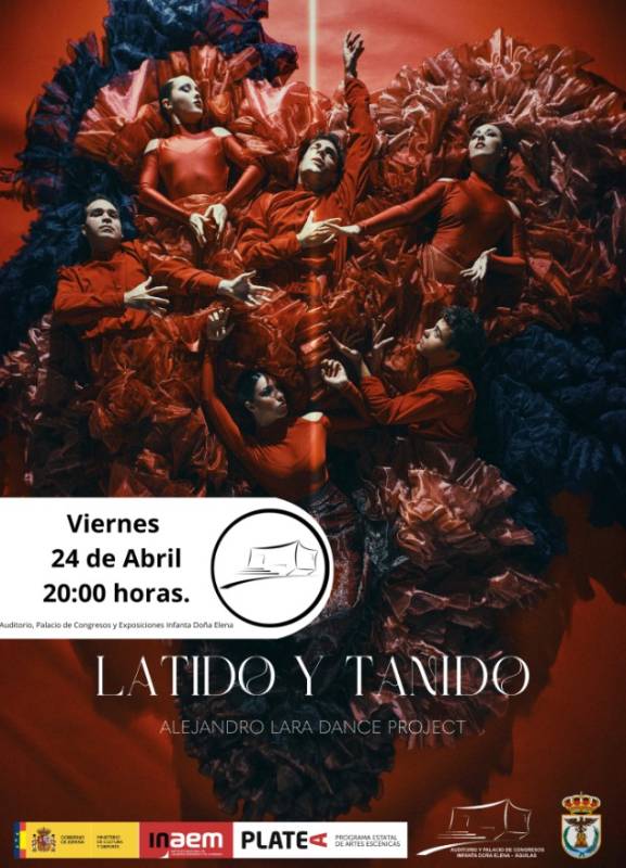 April 24 Latido y Tañido flamenco-inspired dance show at the seafront auditorium in Águilas