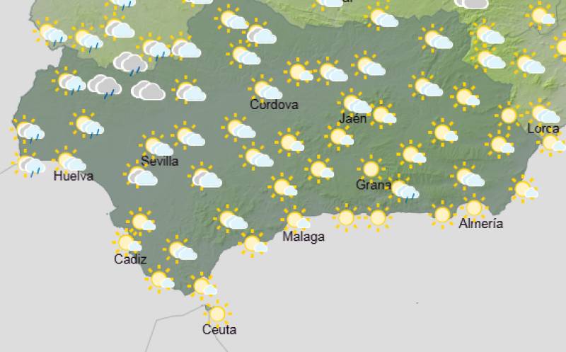 Andalucía weekend weather forecast May 14-17: Warm spells then windy and cloudier