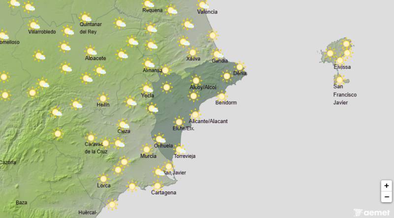 Sunshine and rising temperatures on the way this week: Alicante weather forecast May 18-21