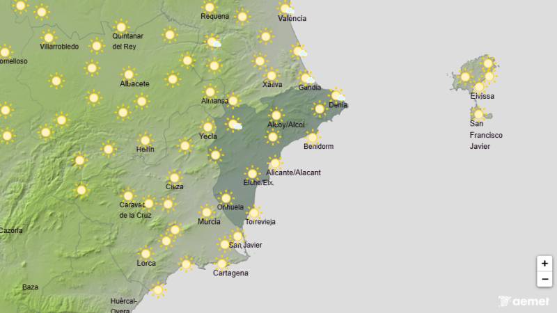 Sunshine and rising temperatures on the way this week: Alicante weather forecast May 18-21
