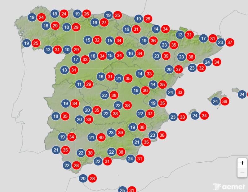 Spain weather forecast for August 6-9: Sun, heat and the risk of storms