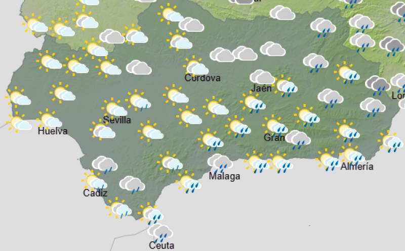Andalucía weekend weather forecast October 15-18: Rain and storms arrive as temperatures fall