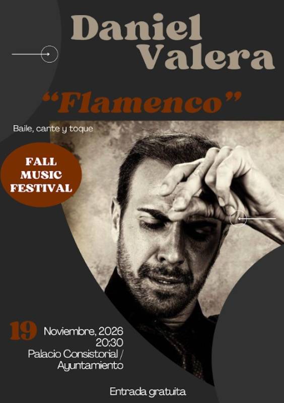 November 19 Free performance by flamenco dancer Daniel Valera in San Javier