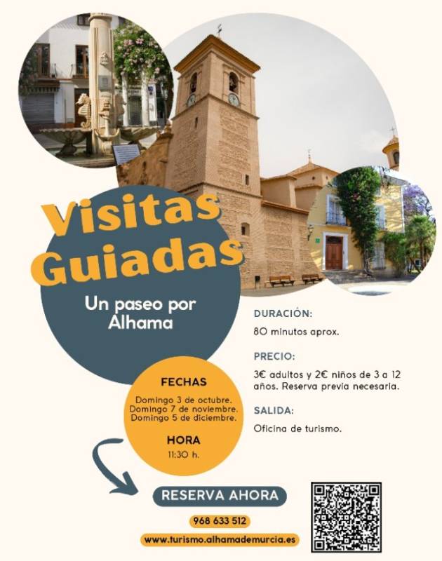 December 5 Guided tour IN ENGLISH of the old centre of Alhama de Murcia