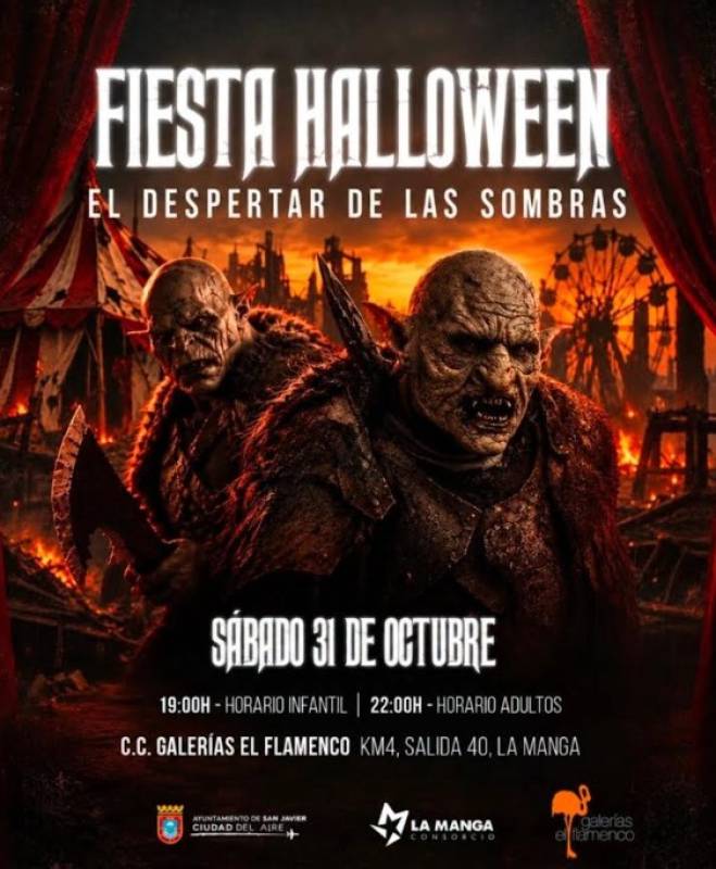 October 31 Halloween party at Galerias El Flamenco, La Manga del Mar Menor